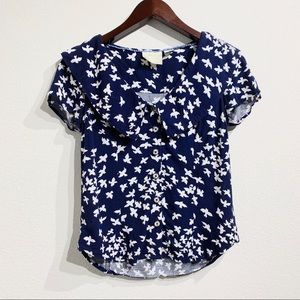 MaEVe by Anthropologie | Blue Top Sz XS